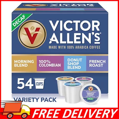 Victor Allen's Coffee Decaf Variety Pack Light-Medium Roasts 54 Count Single • $34.98