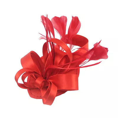 Wedding Fascinator Royal Ascot Race Flower Hair Clip Feathers Small Mini Top Hat • £7.69