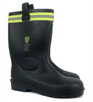 Safeguard Men's Rain Boots Reflective Hi Vis Thermo Lined Insulated Rubber Boots • $39.99