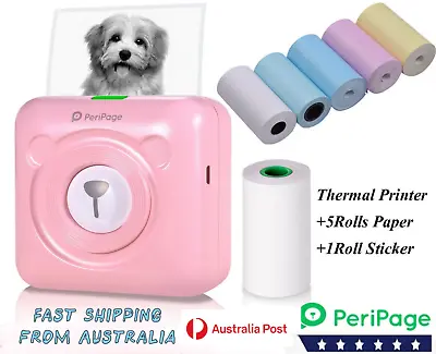 $19.69 • Buy PeriPage Mini Pocket Wireless BT Thermal Printer / 57*30mm Thermal Paper Roll AU