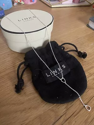 New Links Of London Genuine Lariat Hallmarked Drop Necklace In Box • £50