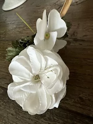 Vintage Antique Millinery Creamy White Flowers • $5