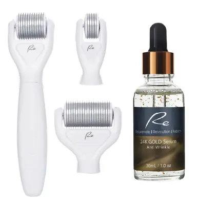$79.95 • Buy Micro-Needle Face&Body DERMA ROLLER 3 PIECE SET&24K Gold Anti-Wrinkle Serum 30ml