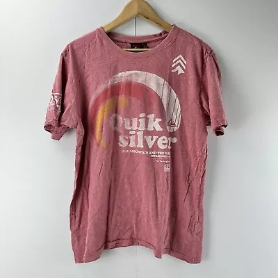 Quiksilver Tshirt Adult Medium Distressed Graphic Marle Short Sleeve Cotton Mens • $19.95