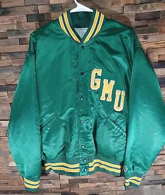 Vintage George Mason University GMU Green Varsity Jacket Coat Men's XL USA • $79.95