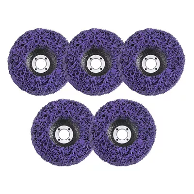 5pcs  Poly Strip Disc Wheels Paint Rust Removal Clean Angle Grinder Discs 100mm • £10.99