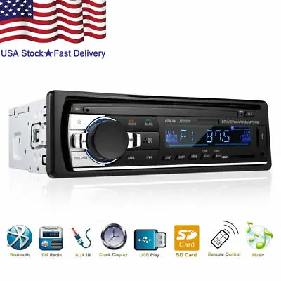 Bluetooth In-Dash Car Stereo Audio FM Aux Input Receiver SD USB MP3 Radio Player • $16.99