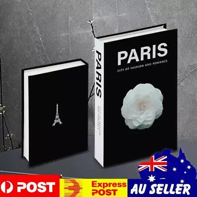 Decorative Books Storage Box Coffee Table Books For Home Decor (Paris) • $12.49