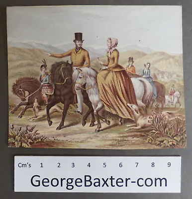 Queen Victoria & Prince Albert @ Balmoral –  Le Blond / G Baxter Print - 1850 • $7.45