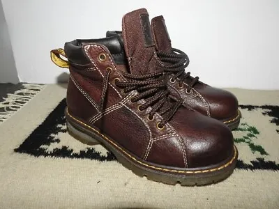 DR.MARTENS BOB AW004 Women's Ankle Boots Brown Leather Size 8 Lace Up Great • $69.99