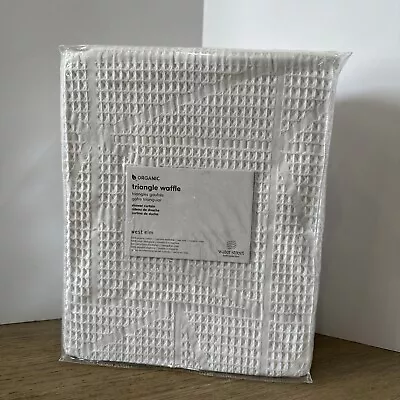 West Elm Triangle Waffle  Shower Curtain  72x74  White • $35