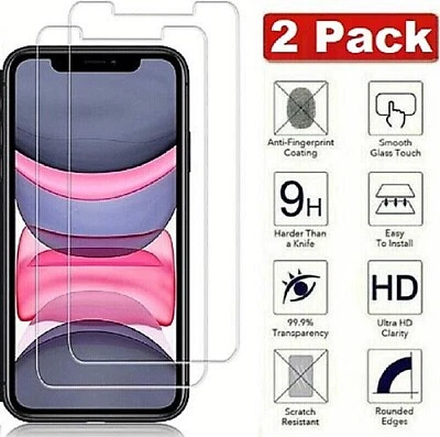 $7.99 • Buy 2X For IPhone 15 14 13 12 11 Pro Xr Xs Max Plus Tempered Glass Screen Protector