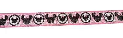 1 Yard 5/8” Disney Minnie Mouse Pink Fold Over Elastic Hair Ties • $1.25