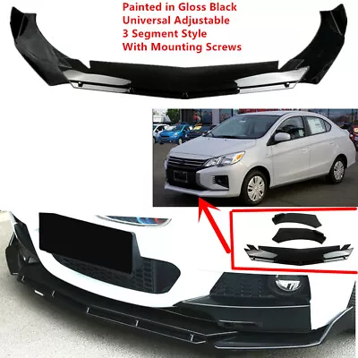 Add-on Universal For Mitsubishi Mirage 2021-2024 Front Splitter Lip Spoiler • $55.99