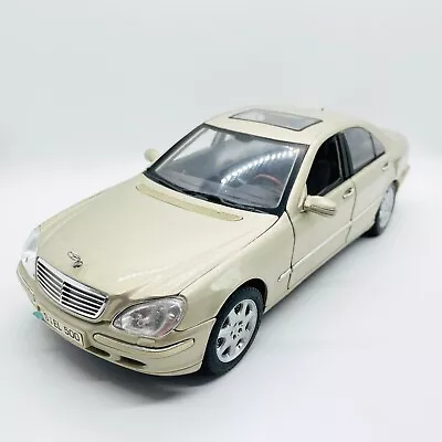 Maisto 1/18 1998 Gold Mercedes-Benz S-Class Road & Track - VERY HTF MODEL • $54.95