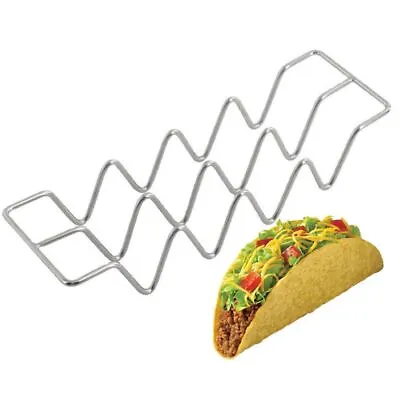 Taco Holder Stand Stainless Steel Taco Trays Taco Tray Use As Shell Baking Rack • $9.98