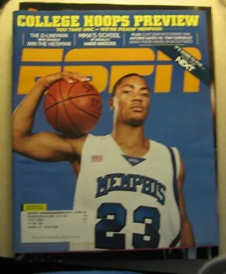 ESPN Magazine Nov 19 2007 Derrick Rose Memphis Tigers Antonio Gates Clint Bowyer • $13.50