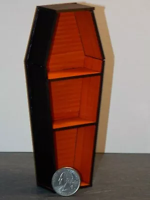 Dollhouse Miniature Halloween Wood Coffin Shelf A 1:12 Scale D90 Dollys Gallery • $22.99