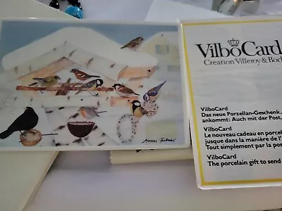 Villeroy & Boch Porcelain Vilbo Card 1980s Bird Feeding New In Box  • $19