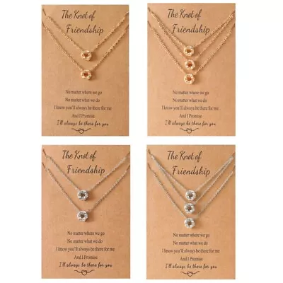 Best Friend Knot Necklace Birthday Gift 2-Pack 3-Pack Jewelry For Women Girls • $18.23