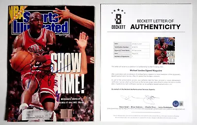 Michael Jordan Signed 1990 Sports Illustrated Magazine Beckett Autographed Si • $2500