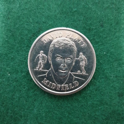 £1 • Buy The Official England Squad Medal Collection 1996 / Football Coin - David Platt
