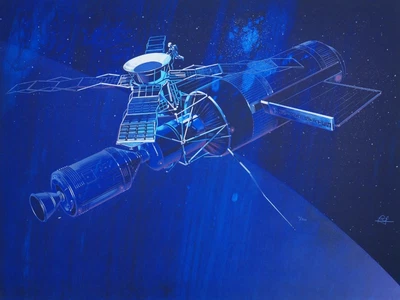 $295 • Buy Signed Raymond Loewy Skylab Lithograph