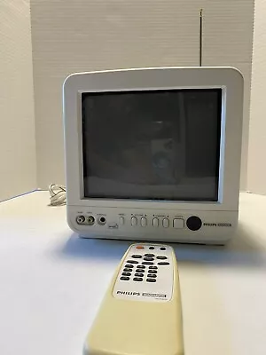 Phillips 9” CRT Color TV  Television  PRO930X1 Retro Gaming W/ Remote WORKS • $85.99