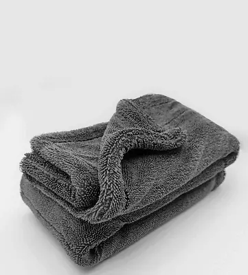 Dark Gray Microfiber Car Wash Drying Towel Dialed Water Drying Towel 1200 GSM • $14.99