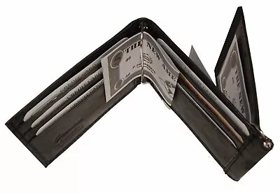$29.99 • Buy Improving Lifestyles Leather Mens Wallet Spring Money Clip Z Shape Trifold Bifol