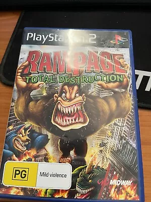 Rampage Total Destruction :-ps2-playstation 2 Game+manual • $12