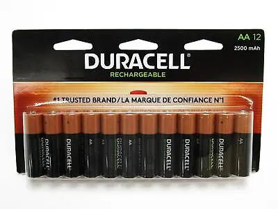 12 PACK - Duracell Rechargeable AA Batteries - NEW SEALED • $32.97