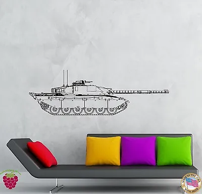 Wall Stickers Vinyl Decal Military Tank War Weapon Army Decor (z2132)  • $29.99