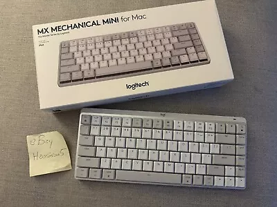 Logitech Master Series MX Mechanical Mini For Mac Wireless Keyboard - Pale Gray • $53