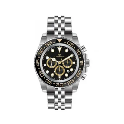 $212.74 • Buy Mens Wristwatch LORENZ 26167CC Chrono Stainless Steel Black