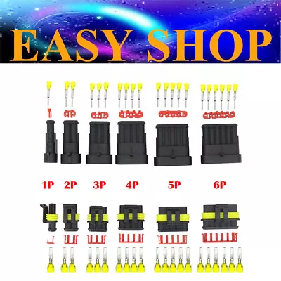 12V Car Automotive Waterproof Electrical Wire Connector Plug 1/2/3/4/5/6 Pin • $3.98