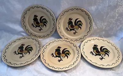 5 Metlox Poppytrail Provincial Rooster Dinner Plates • $40