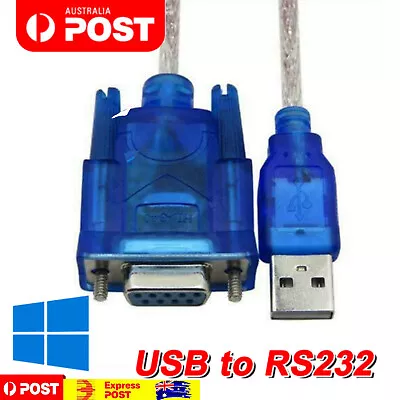 USB To 9-pin DB9 RS232 Serial Cable Adapter Converter Win10 Win8 Win7 Universal • $16.95