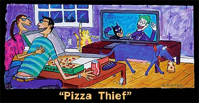 Matt Rinard  Pizza Thief  (SN) Ltd Ed Litho - Unframed • $425