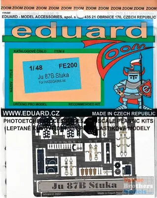 EDUFE200 1:48 Eduard Color Zoom PE - Ju 87B Stuka (HAS Kit) • $13.24