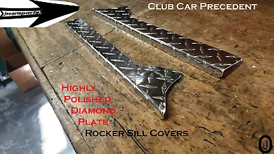 $24.43 • Buy Club Car PRECEDENT Golf Cart Polished Aluminum Diamond Plate Rocker SILL PLATES 