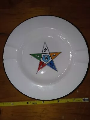 Order Of Eastern Star OES Masonic Round Porcelain Pin Dish/Coaster/Ashtray • $12