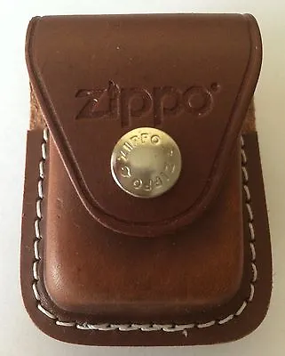 Zippo Brown Leather Lighter Pouch With Clip Item LPCB New In Box • $12.73