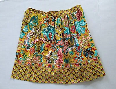 Vera Bradley Apron With Side Pockets Tie Waist Yellow Paisley Floral Print • $15