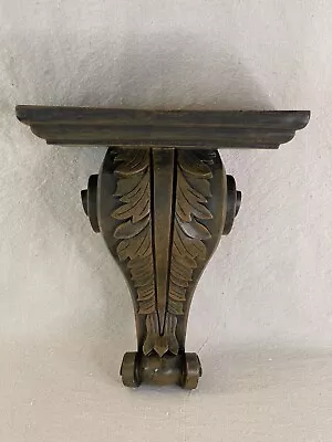 Wall Shelf Sconce Heavy Resin Carved Scroll Antique Style French Farmhouse • $19