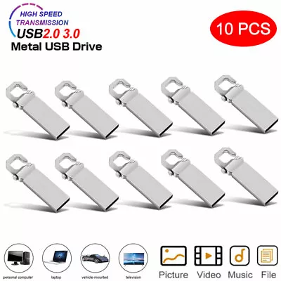 5/10 Pack Bulk USB 2.0 Flash Drive 64GB 32GB 8GB 2GB Memory Stick Thumb Pendrive • $24.48