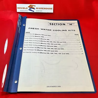 December 1968 MerCruiser Fresh Water Cooling Kits Manual Section H 90-34232 • $14.99