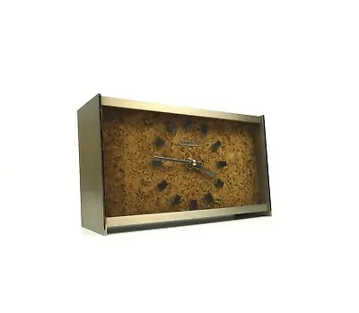  Rare Vintage 60s Mid Century Cork Dial Desk Clock By Kienzle International • $573.27