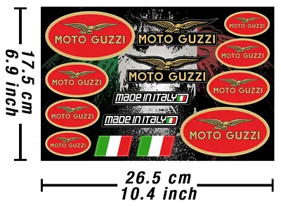 Moto Guzzi Decal Stickers Motorcycle Graphics Autocollant Aufkleber Adesivi 631 • $9.76