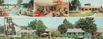 1968 Santee Sc Gamecock Motel & Restaurant Giant Rooster Sign Foldout Postcard • $15